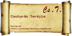 Csutorás Terézia névjegykártya